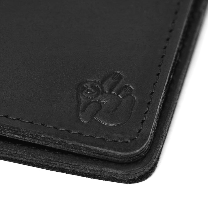 the hungry sloth voyager wallet close up