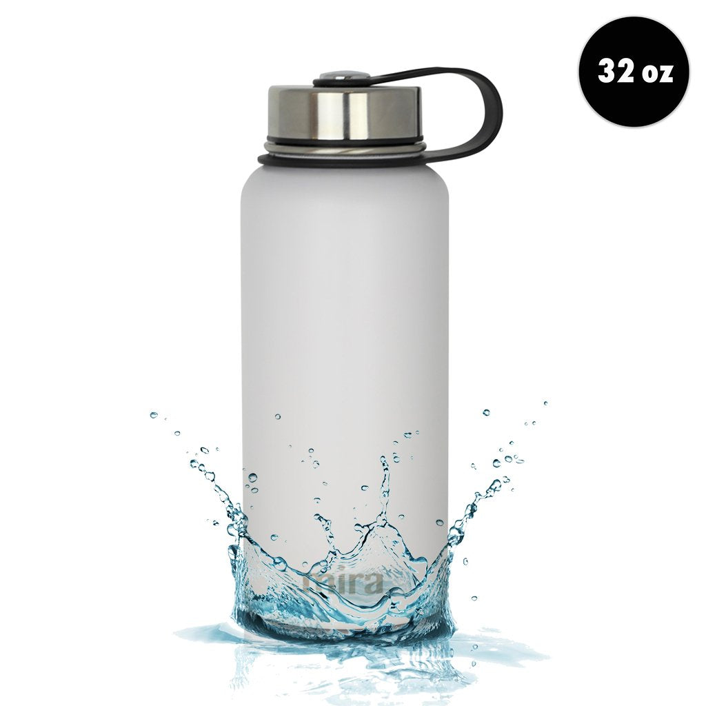 Mira Sierra 32 oz Water Bottle (White) – The Hungry Sloth